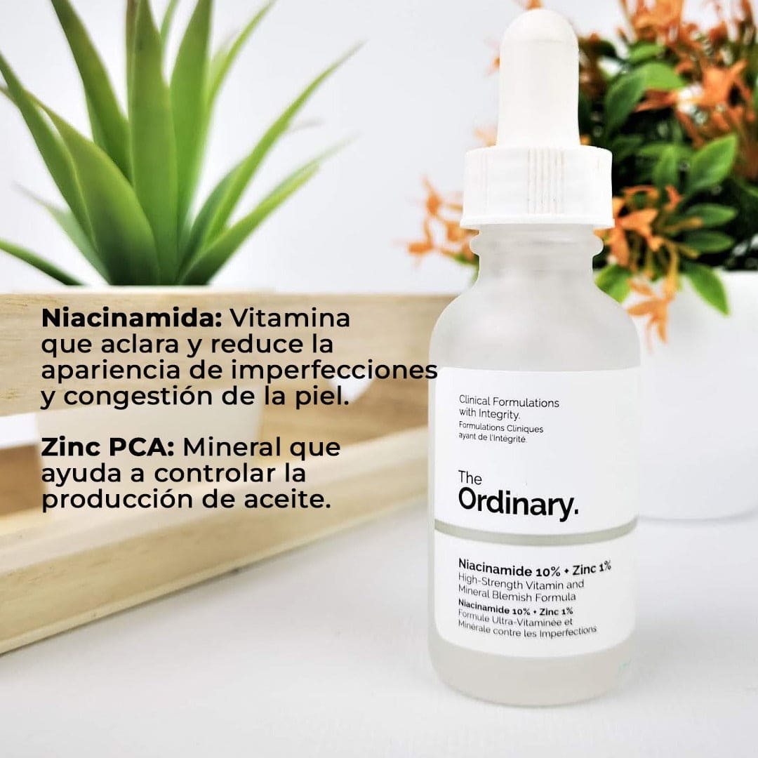 The Ordinary Niacinamide 10% + Zinc 1% y Ácido Salicílico 2% | (60ml)