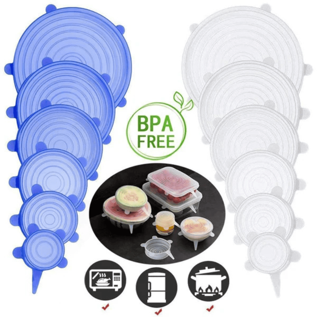 SealFlex® Set: Tapas de Silicona Reutilizables 2X1