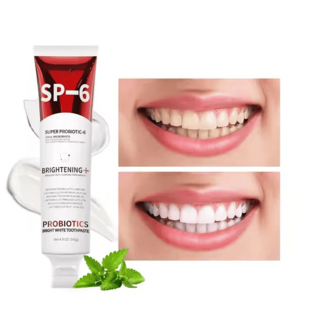 ¡Dientes más blancos y fortalecidos! Pasta Dental con Probióticos SP-6 PureSmile™