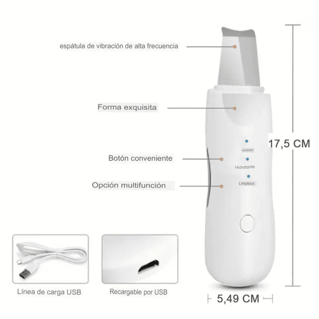 UltraDerma® / Dispositivo Ultrasónico + KIT Extractor de espinilla de acero inoxidable 🎁