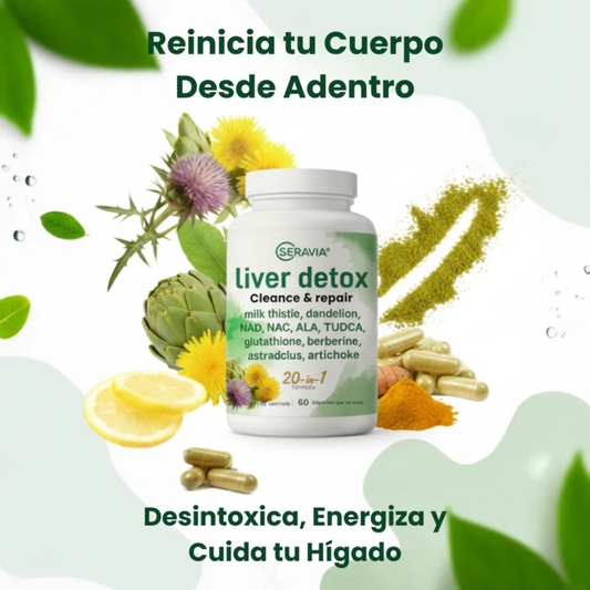 🌱 Seravia® Detox Total – Limpia Tu Hígado y Recupera Tu Bienestar Desde Adentro