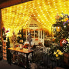 CORTINA LED LUZ AMBAR 3 X 3 METROS