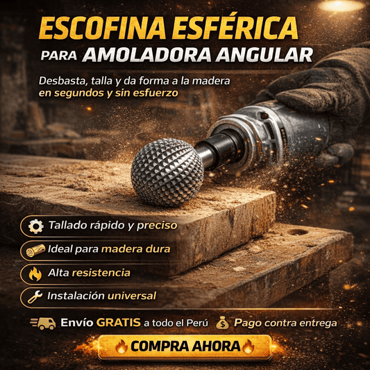 Escofina esférica para amoladora angular