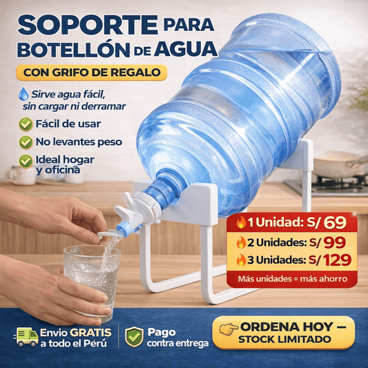 SOPORTE PARA BOTELLON DE AGUA + GRIFO DE REGALO 🎁