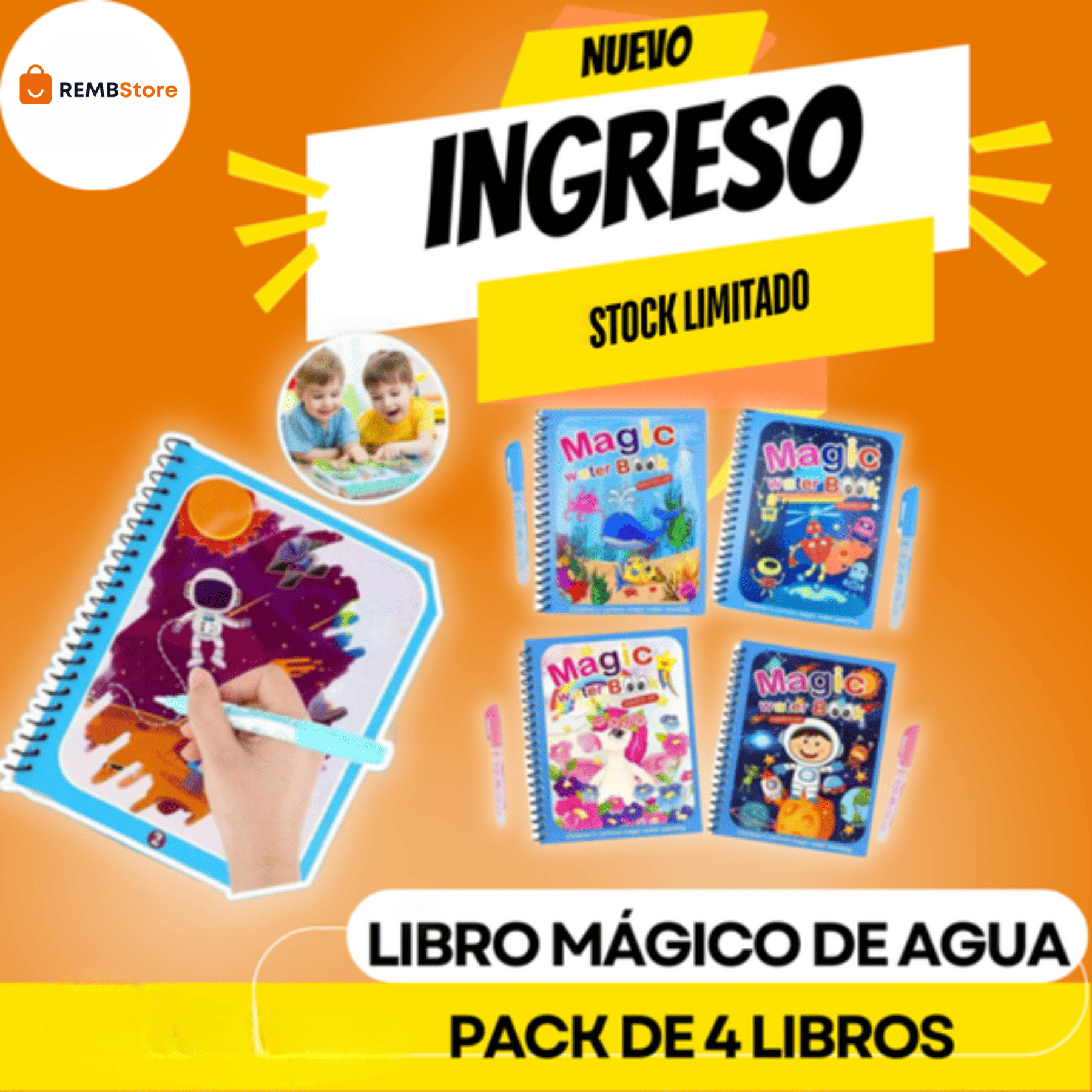 LIBRO MAGICO DE AGUA PRO ( PACK 4 LIBROS )
