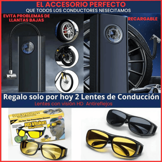 INFLADOR DE LLANTAS PORTATÍL RECARGABLE