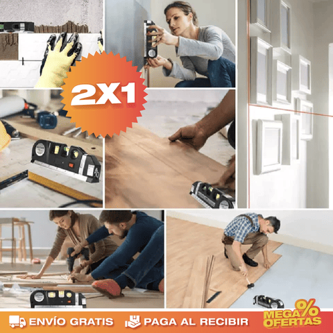 METRO CON NIVEL LASER 4 EN 1 👷‍♂️