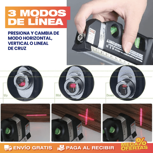 METRO CON NIVEL LASER 4 EN 1 👷‍♂️