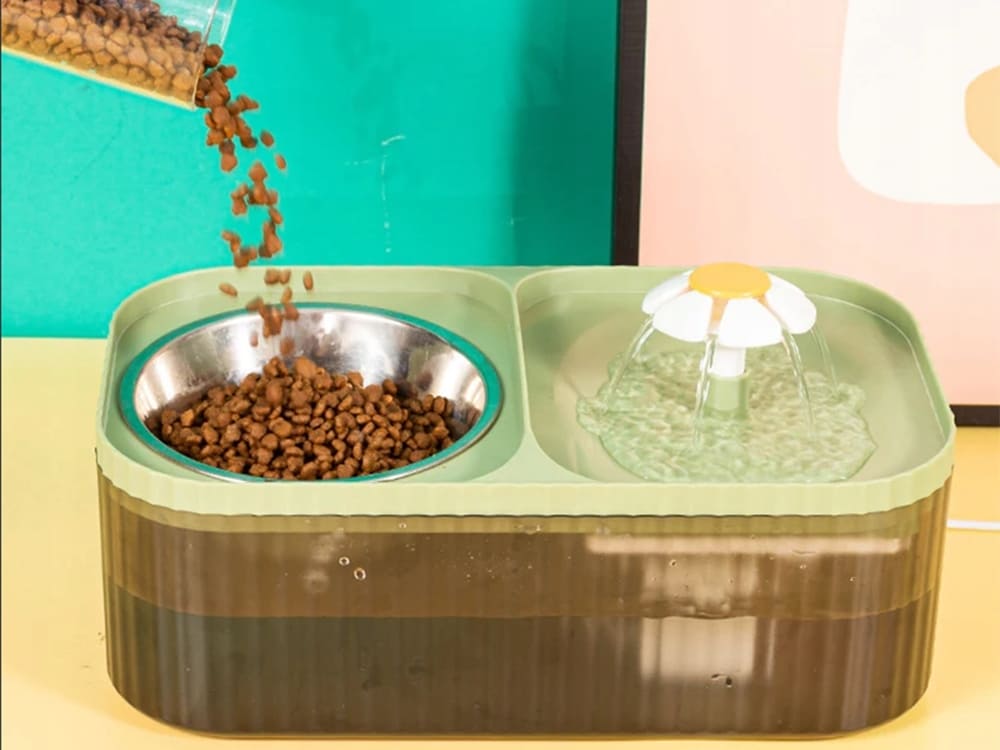 FUENTE DE AGUA CON COMEDERO PARA MASCOTA