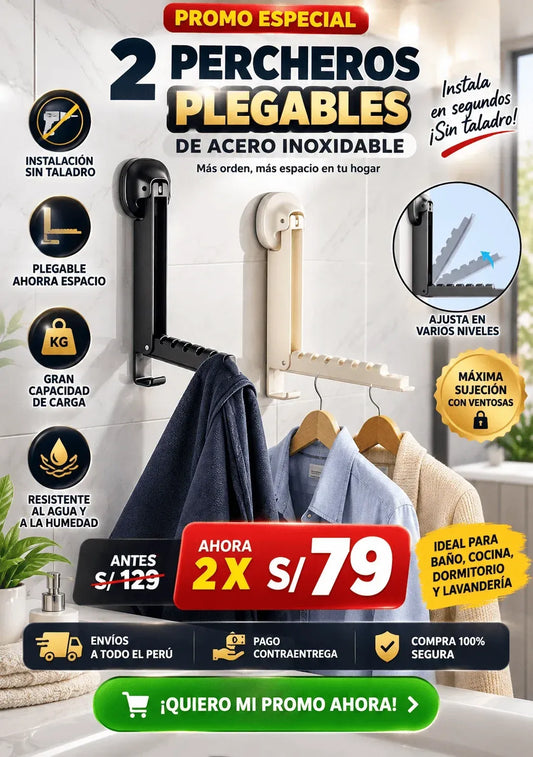 Colgador plegable de Acero Inoxidable
