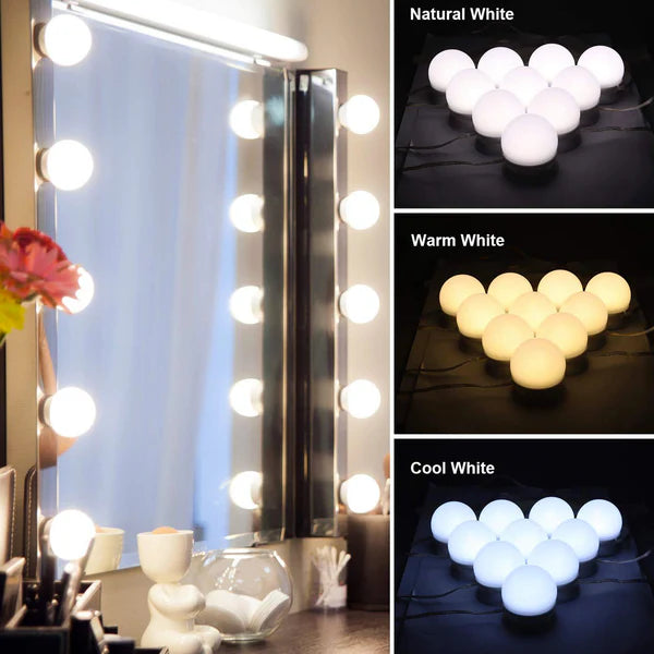 Kit De Luces Led Para Espejo Estilo Hollywood 10 Bombillas