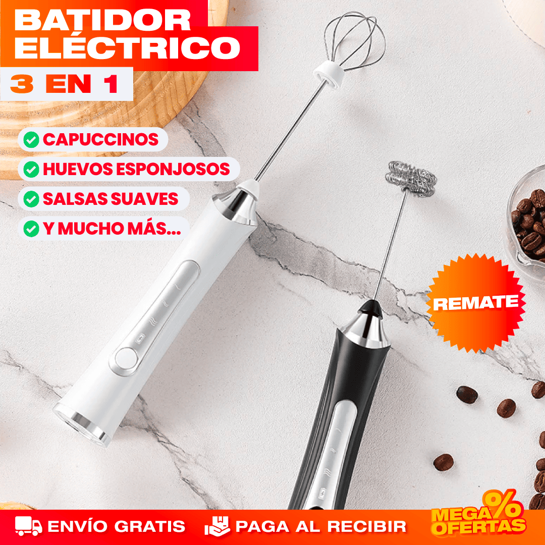 ESPUMADOR DE LECHE 3 EN 1 CON BASE